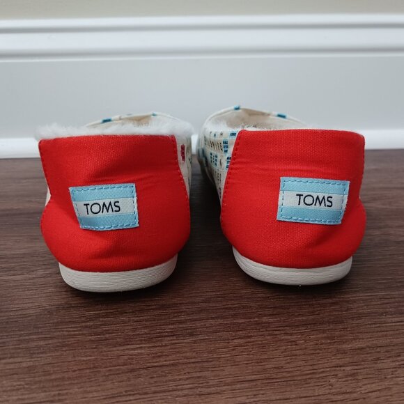 TOMS Scrabble Alpargata Gameboard Faux Fur Slip On Casual Women's Shoes Size 9 - Picture 5 of 6